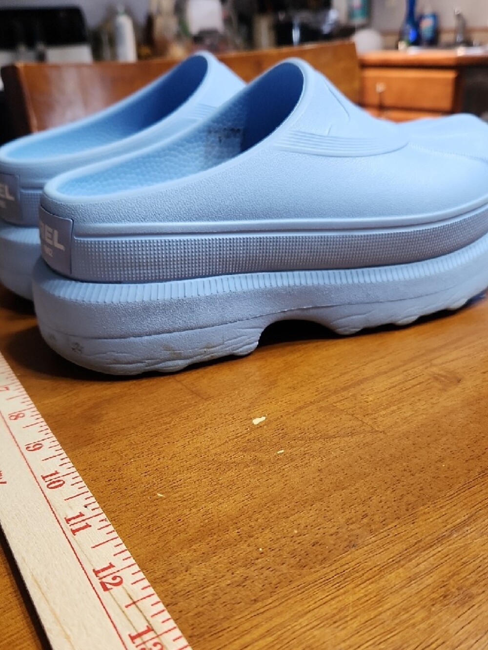 Sorel Light Blue Slip-On Clog Mules - Picture 6 of 11